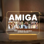 Miniatura de Lámpara Amiga con Cuatro Fotos y Texto personalizada