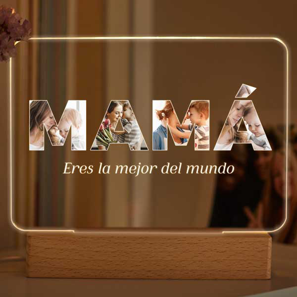 Lámpara Mamá con fotos personalizada