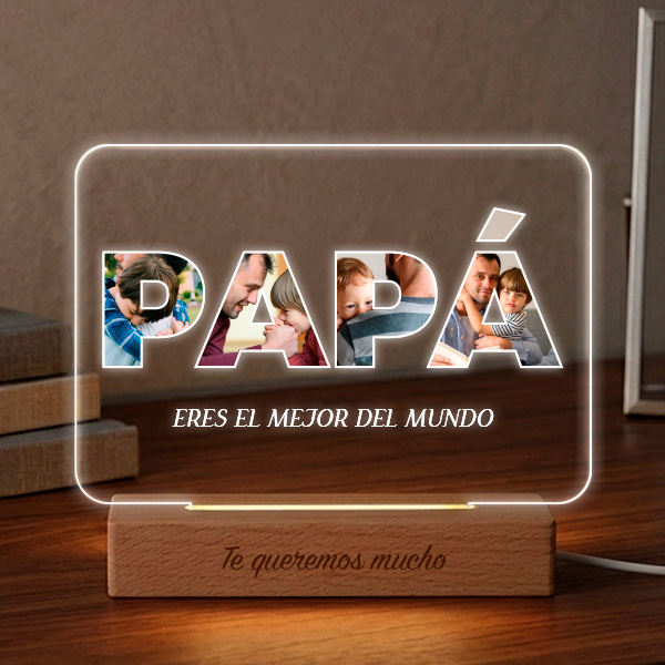 Lámpara Papá con Fotos personalizada