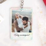 Llavero con Foto y Frase personalizado Miniatura de Llavero con Foto y Frase personalizado