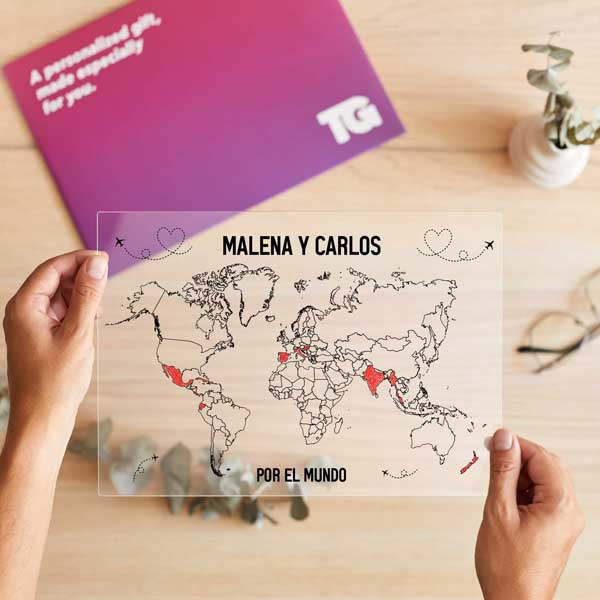 Placa Viajeros con Rotulador y Textos personalizada