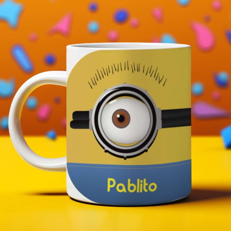 Taza Infantil Irrompible Minions con Nombre personalizada Taza Infantil Irrompible Minions con Nombre personalizada