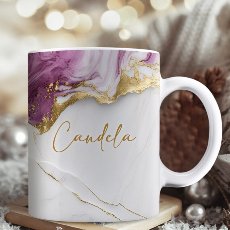 Taza Estampado Mármol con Nombre personalizada Taza Estampado Mármol con Nombre personalizada