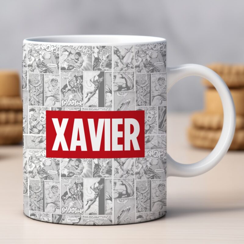 Taza Superhéroes Marvel con Nombre personalizada Taza Superhéroes Marvel con Nombre personalizada