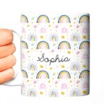 Taza Infantil Irrompible Arcoíris con Nombre personalizada Miniatura de Taza Infantil Irrompible Arcoíris con Nombre personalizada