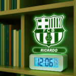 Miniatura de Reloj Despertador con Luz Escudo Barcelona Personalizado