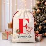Miniatura de Saco de Navidad con Inicial y Nombre personalizado