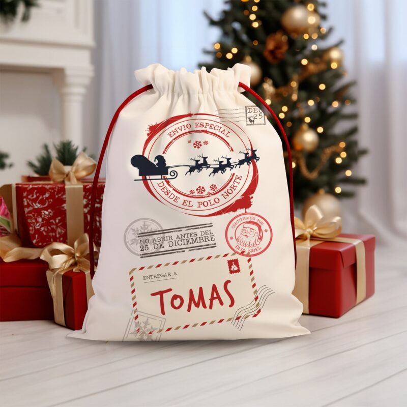 Saco de Navidad Trineo con Nombre personalizado