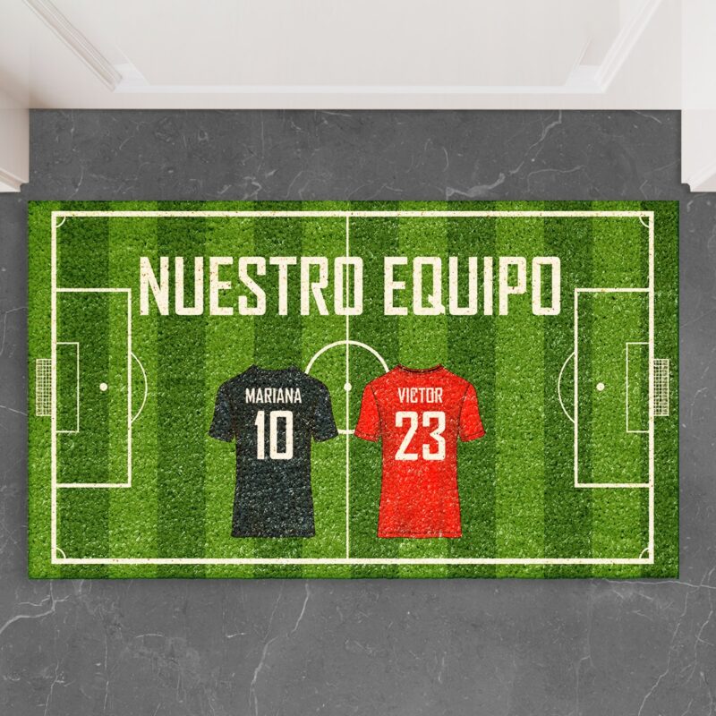 Felpudo Equipo Fútbol Familia personalizado Felpudo Equipo Fútbol Familia personalizado
