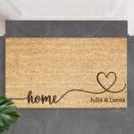 Felpudo Corazón Lazo personalizado Miniatura de Felpudo Corazón Lazo personalizado
