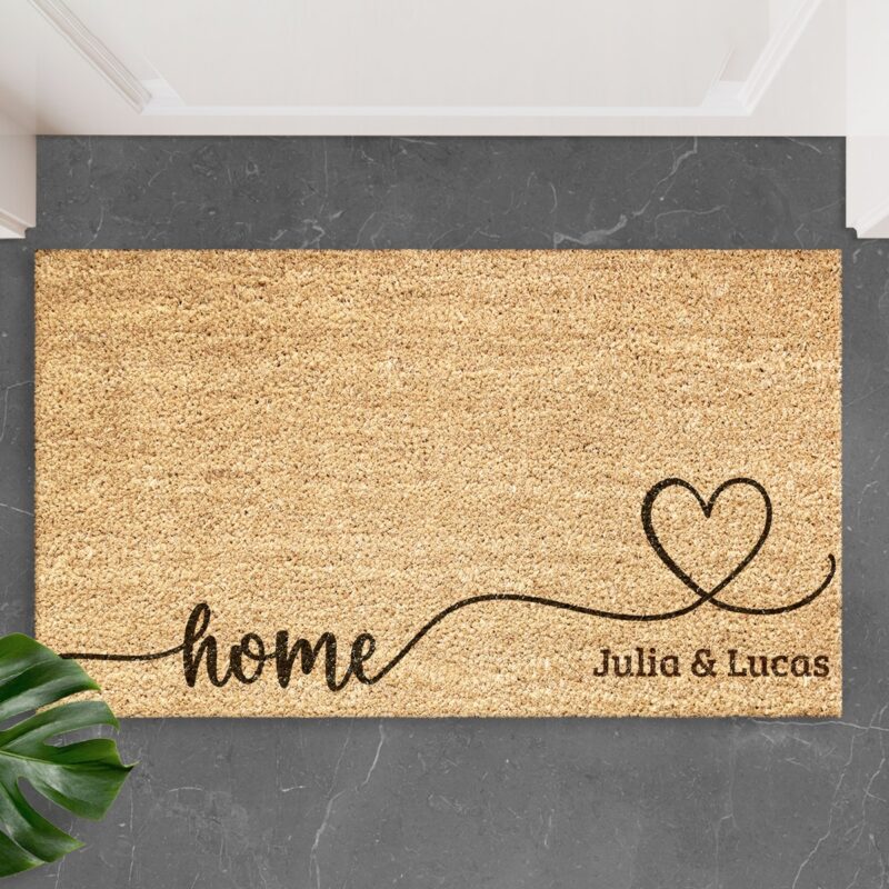 Felpudo Corazón Lazo personalizado Felpudo Corazón Lazo personalizado