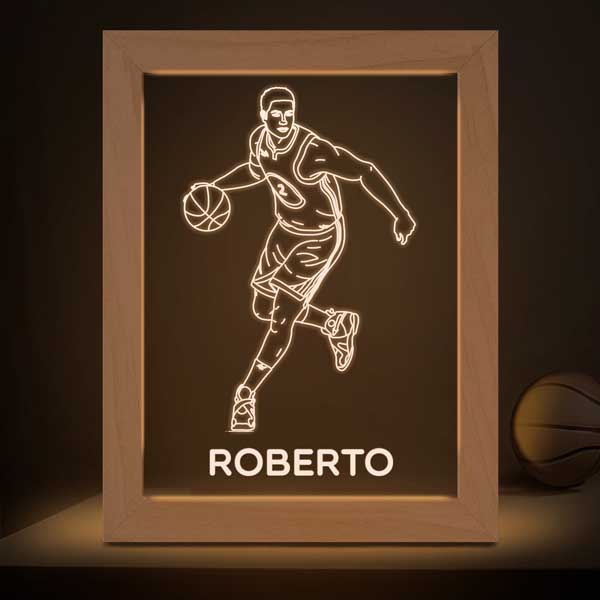 Lámpara Baloncesto con Nombre personalizada