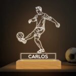 Lámpara Jugador de Fútbol con Nombre personalizada Miniatura de Lámpara Jugador de Fútbol con Nombre personalizada
