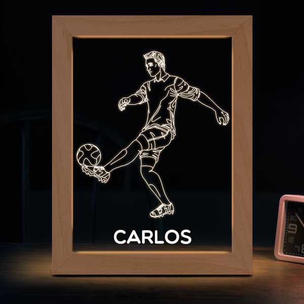 Lámpara Jugador de Fútbol con Nombre personalizada