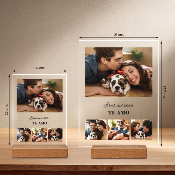 Placa Collage de Fotos con Textos personalizada