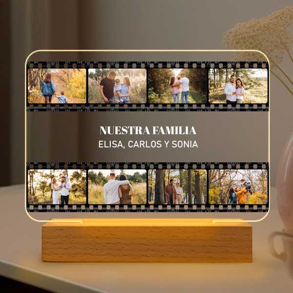 Lámpara Carrete con Fotos personalizada