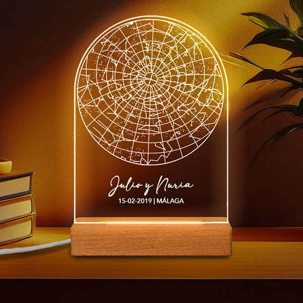 Lámpara Mapa Estelar personalizada Lámpara Mapa Estelar personalizada