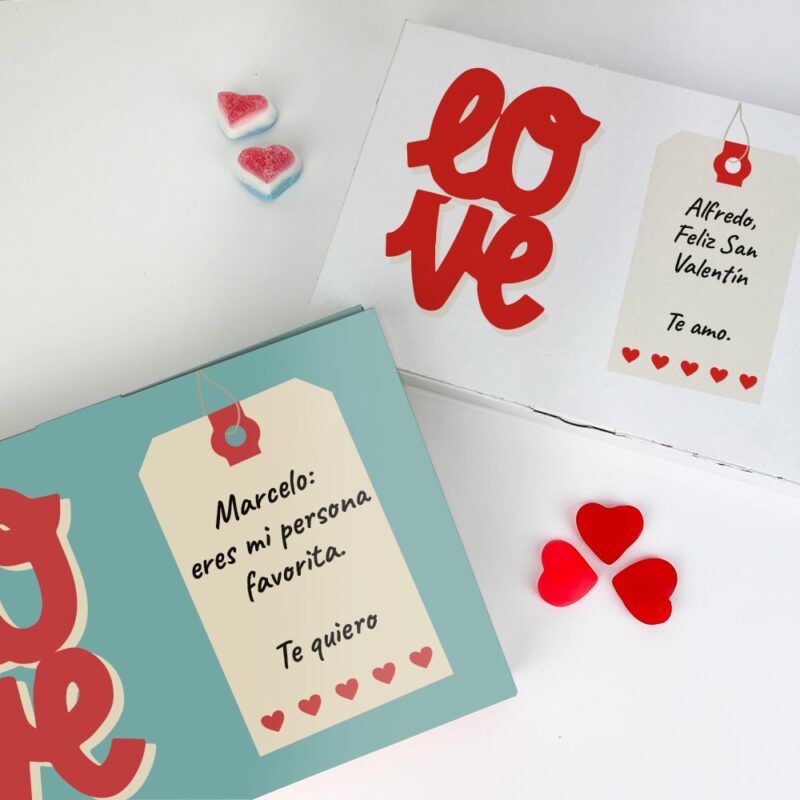 Caja de Dulces LOVE con Textos personalizados