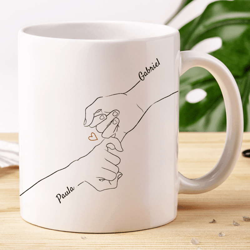Taza Manos Unidas con Nombres personalizada