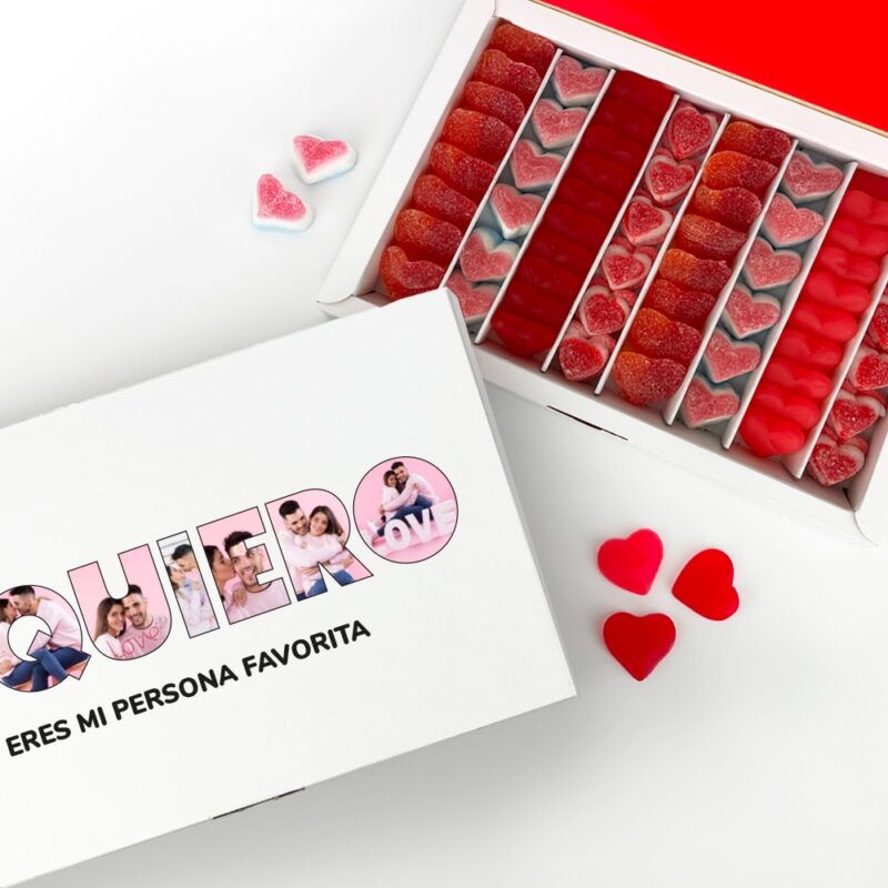 Caja de Dulces con Textos personalizada Caja de Dulces con Textos personalizada