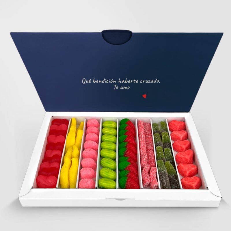 Caja de Dulces con Foto Ilustrada y Nombres personalizada