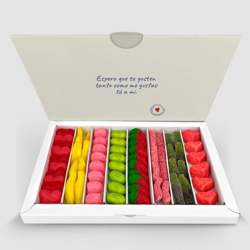 Caja de Dulces Postal con Foto y Textos personalizada