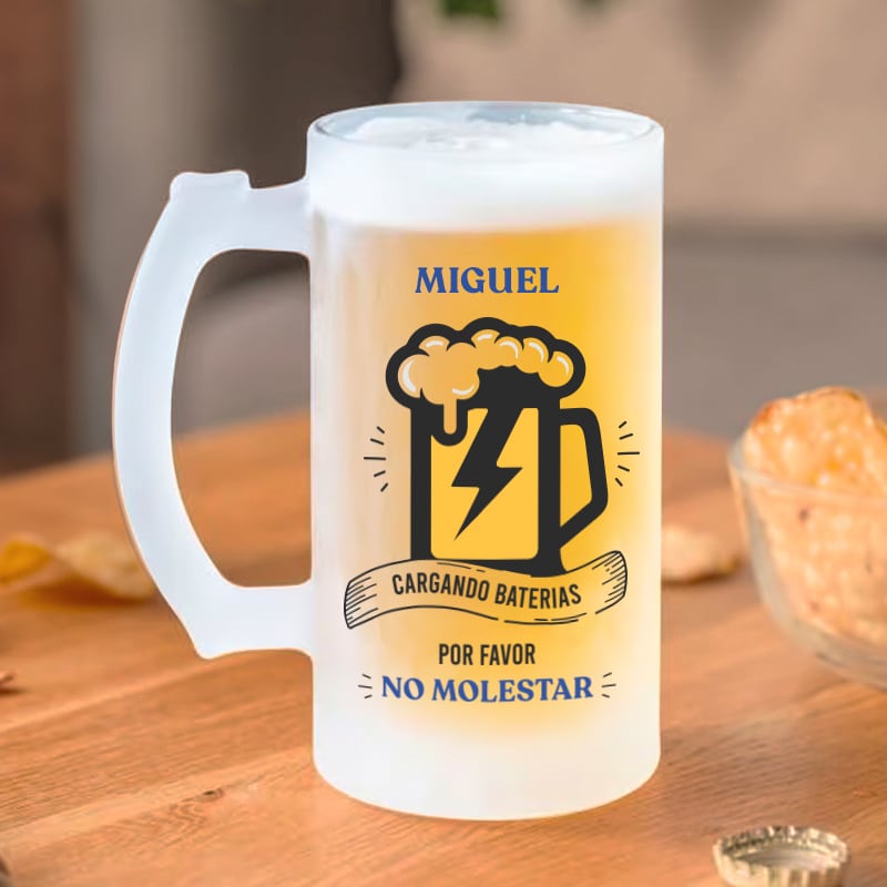 Jarra de Cerveza Batería personalizada