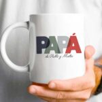 Taza Papá Letras de Colores con Nombres personalizada Miniatura de Taza Papá Letras de Colores con Nombres personalizada