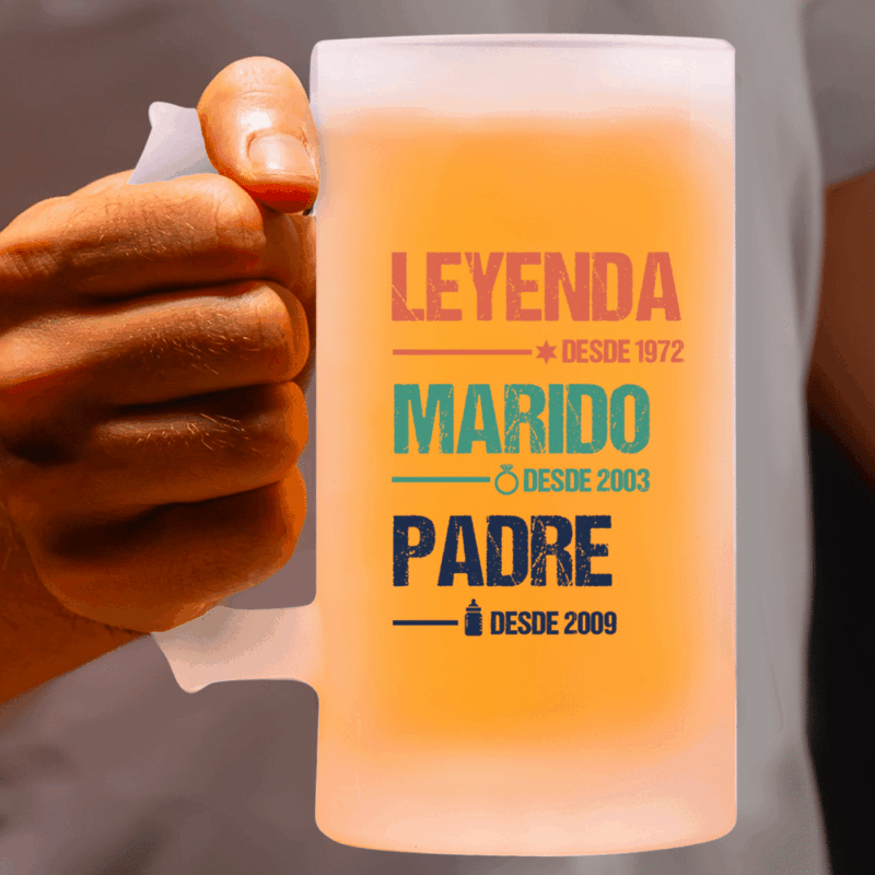 Jarra de Cerveza Leyenda personalizada