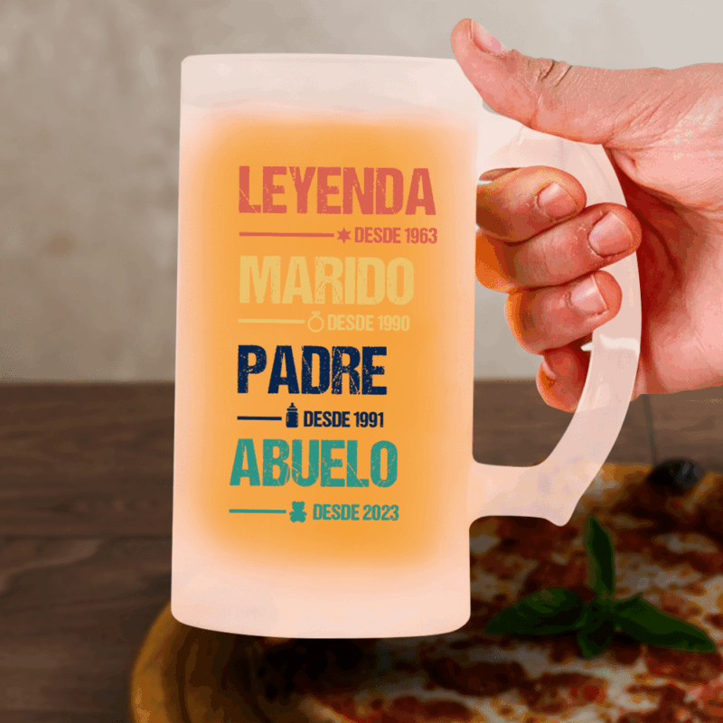 Jarra de Cerveza Leyenda personalizada