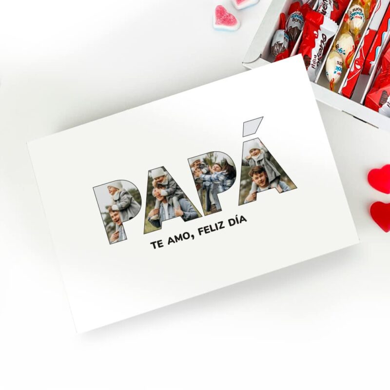 Caja de Dulces Papá con Fotos personalizadas