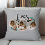 Cojín Family con Fotos y Texto personalizado Miniatura de Cojín Family con Fotos y Texto personalizado