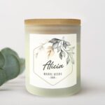 Vela Hojas con Textos personalizada Miniatura de Vela Hojas con Textos personalizada