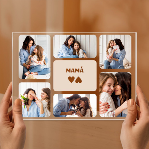 Lámpara Mamá con Seis Fotos personalizada