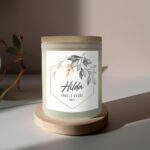 Miniatura de Vela Hojas con Textos personalizada