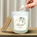 Miniatura de Vela Hojas con Textos personalizada