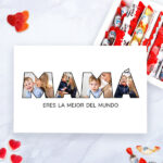 Caja de Dulces Mamá con Fotos en Letras personalizada Miniatura de Caja de Dulces Mamá con Fotos en Letras personalizada