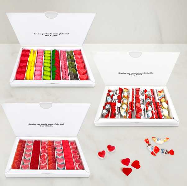 Caja de Dulces Mamá con Fotos en Letras personalizada