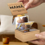 Caja de Fotos Acordeón Mamá Corazones con Texto personalizada Miniatura de Caja de Fotos Acordeón Mamá Corazones con Texto personalizada