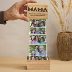 Miniatura de Caja de Fotos Acordeón Mamá Corazones con Texto personalizada