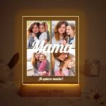 Miniatura de Lámpara Mamá Collage con Cuatro Fotos personalizada