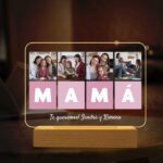 Lámpara Mamá Cubos Horizontales con Cuatro Fotos personalizada Miniatura de Lámpara Mamá Cubos Horizontales con Cuatro Fotos personalizada