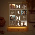 Miniatura de Lámpara Mamá con Cuatro Fotos y Siluetas personalizada