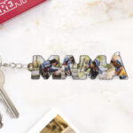 Miniatura de Llavero con Fotos en letras Mamá personalizado