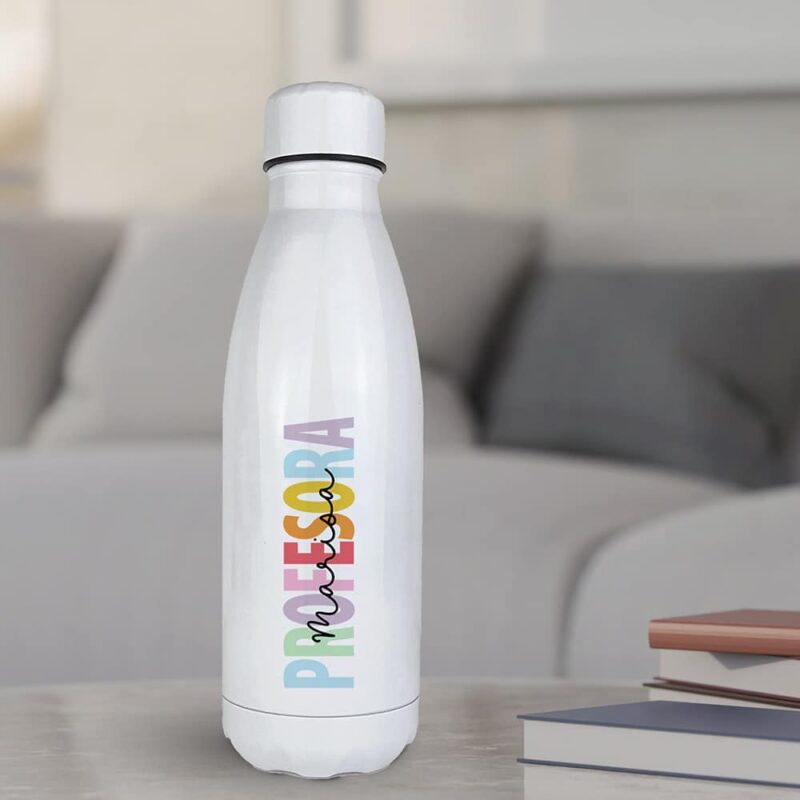 Botella Letras de Colores con Nombre personalizada Botella Letras de Colores con Nombre personalizada