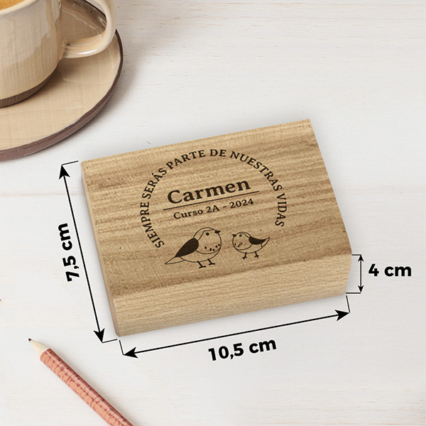 Caja de Fotos Acordeón Pajaritos con Texto personalizada