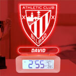 Reloj Despertador con Luz Escudo Athletic de Bilbao personalizado Miniatura de Reloj Despertador con Luz Escudo Athletic de Bilbao personalizado