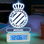 Miniatura de Reloj Despertador con Luz Escudo Español personalizado