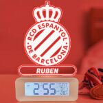 Miniatura de Reloj Despertador con Luz Escudo Español personalizado