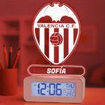 Miniatura de Reloj Despertador con Luz Escudo Valencia personalizado